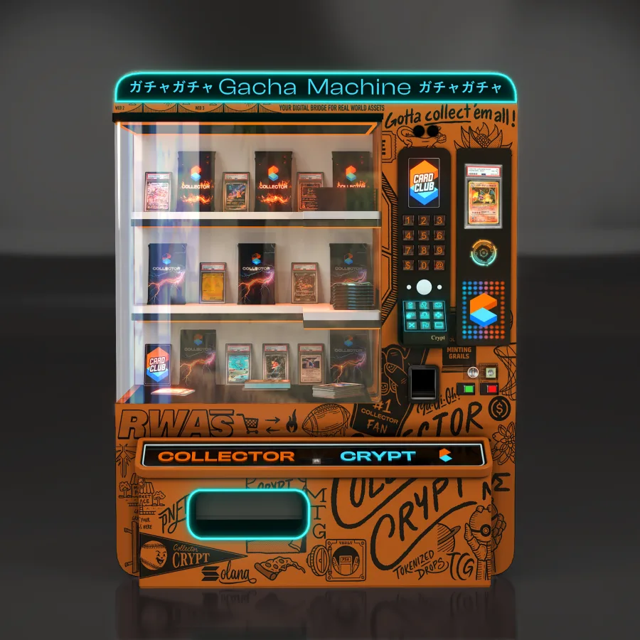 Bronze Pokémon Gacha Pack machine on Collector Crypt